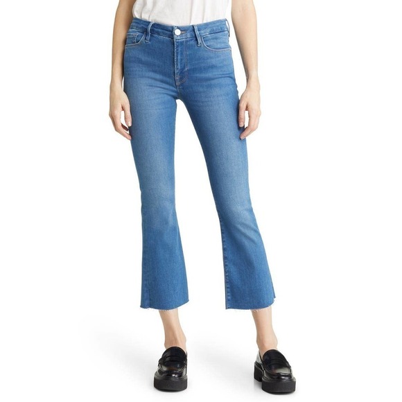 FRAME Women's Blue Le Crop Mini Boot Jeans Size 28 NWOT